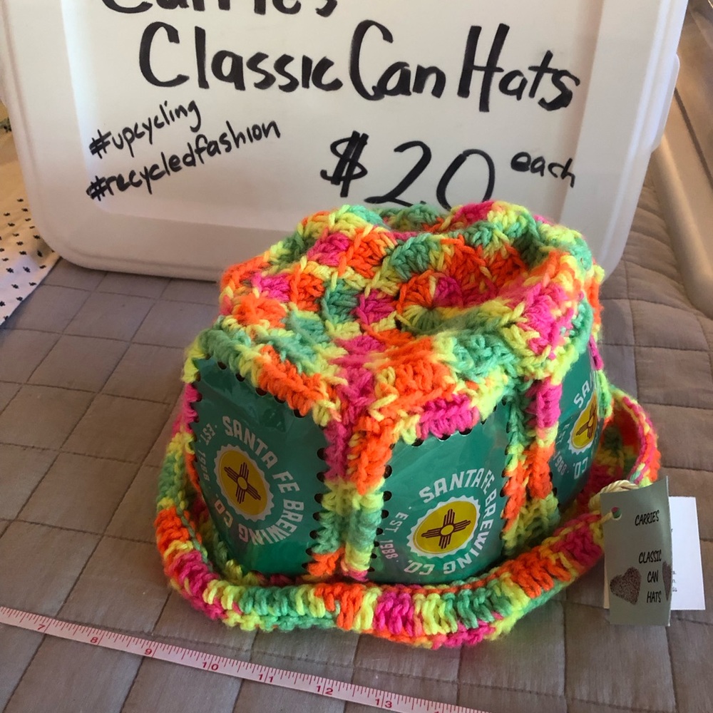 Beer Can Hat Handmade from Santa Fe Brewing Company cans. One size fits all.